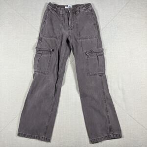 BDG Urban Outfitters Skate Cargo Pants Streetwear Style Plum Grey Size 26 X 29
